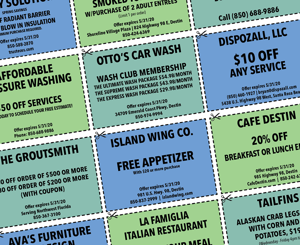 May 2020 Coupons - Destin Life | News, Events and Community Information